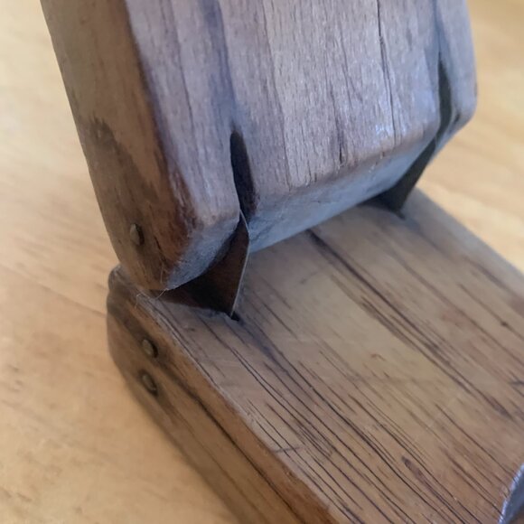 Vintage Antique Wooden Lemon press Juicer Squeezer kitchen primitive old wood - Picture 16 of 16